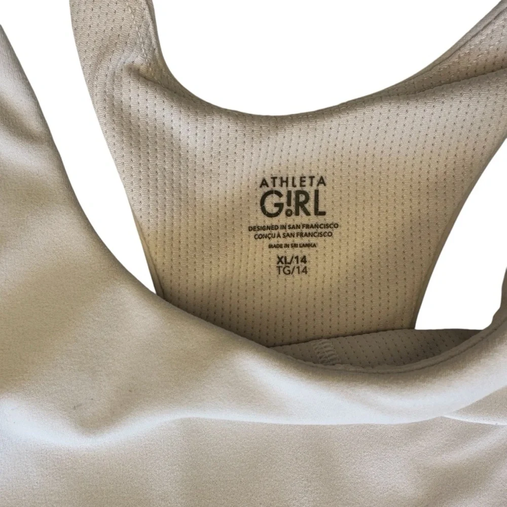 Athleta Girl Long Distance Tank – Girls XL (14) White - Picture 3 of 9